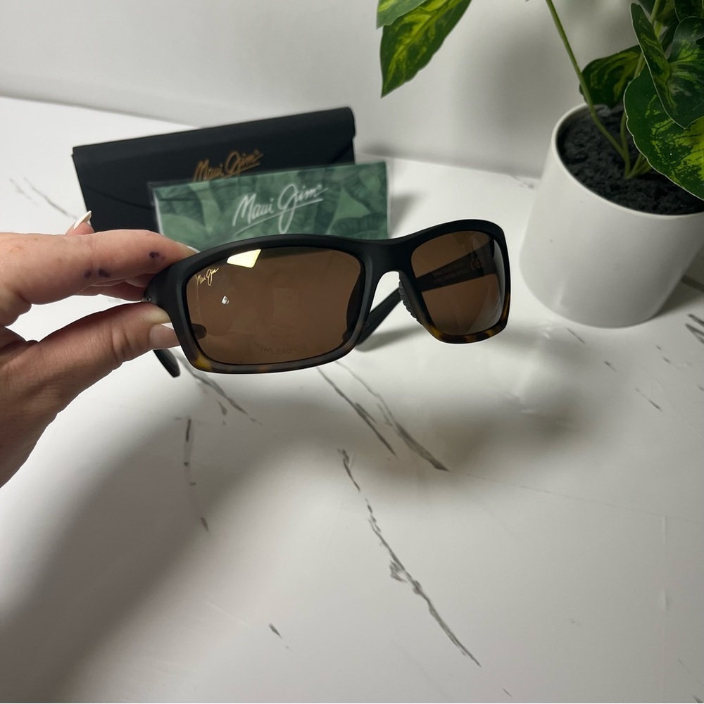 Maui Jim Kanaio Coast Men’s Matte Tortoise Ombré Sunglasses NEW - Picture 5 of 8